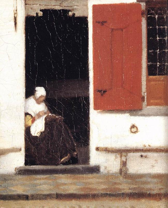 VERMEER VAN DELFT, Jan The Little Street (detail) etr France oil painting art